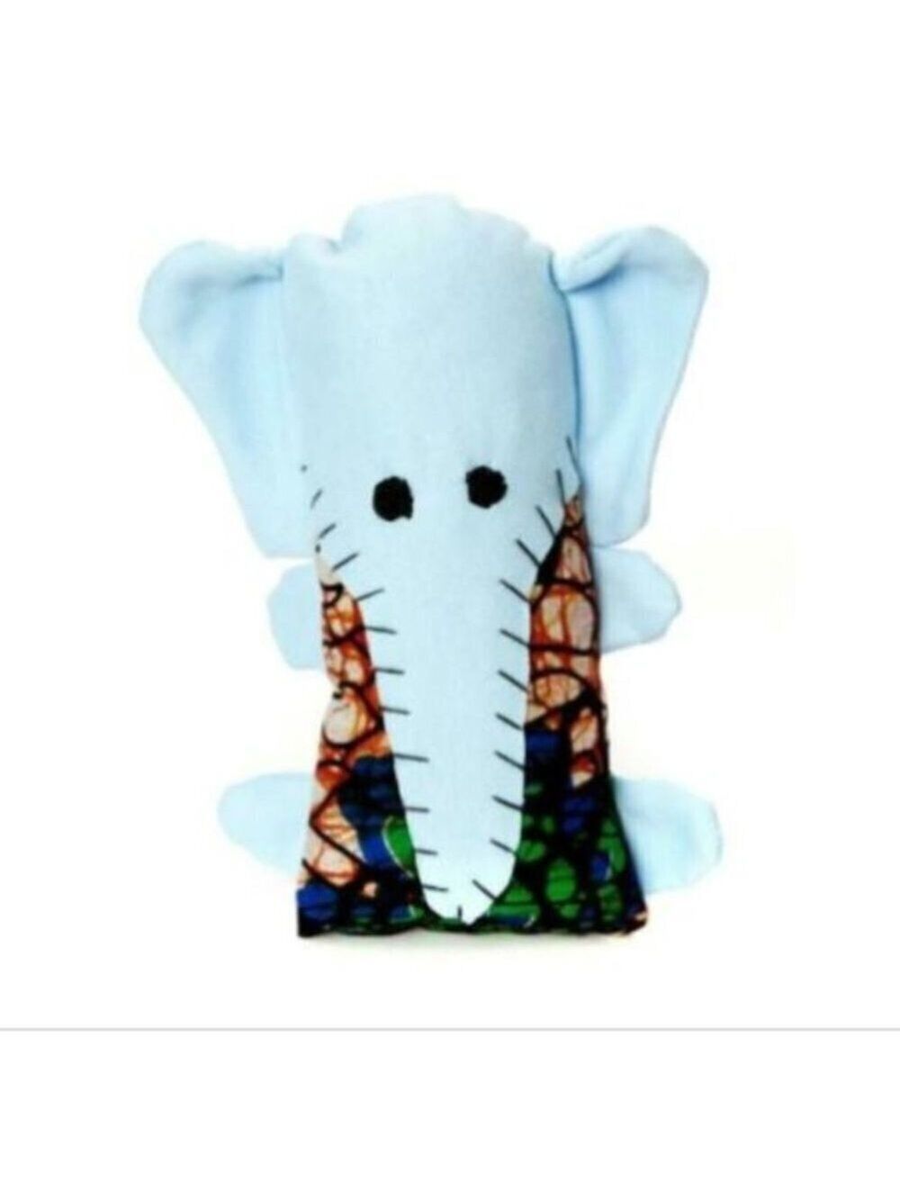 Stuffed Blue Elephant Toy Made by Artisans